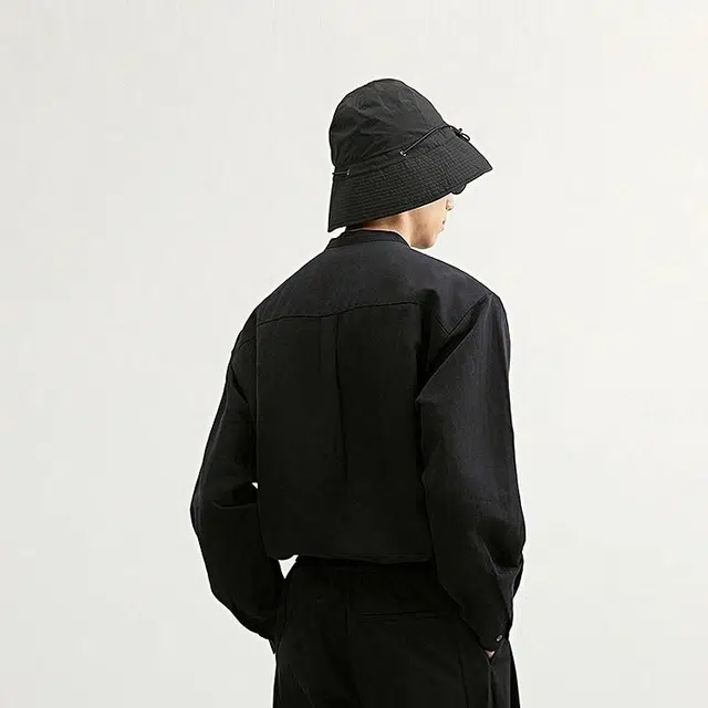 速写 纯色日常简约宽松长袖衬衫 男款