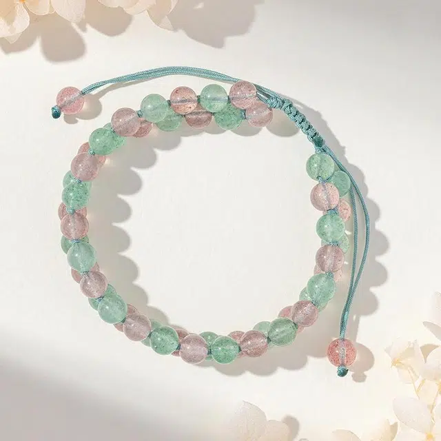 老凤祥 草莓晶 新中式 复古大方优雅 好运 暴富 桃花 事业转运健康上岸 寓意美好 日常通勤百搭 水晶 手串 女款
