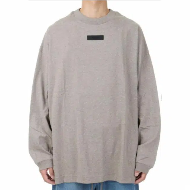 Fear of God Essentials SS24 LS TEE LOGO T Heather Grey