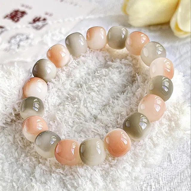 琢玉居 多巴胺风格配色 摸鱼解压神器高油高密绕指柔 好运 招桃花 菩提根 手串 男女同款情侣款