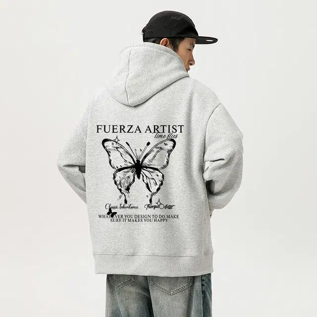 FUERZA Butterfly Print Hoodie