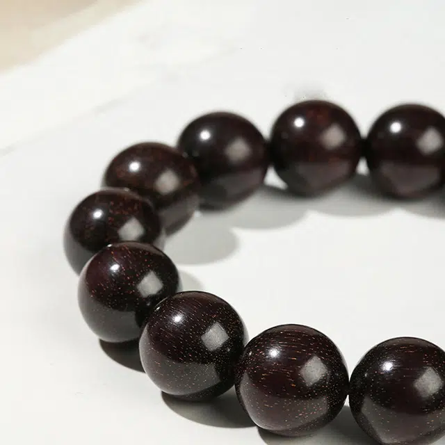 琢玉居 单圈文玩佛珠老料满金星檀香 复古国潮 轻奢大气 好运 檀木 木作手串 男女同款情侣款