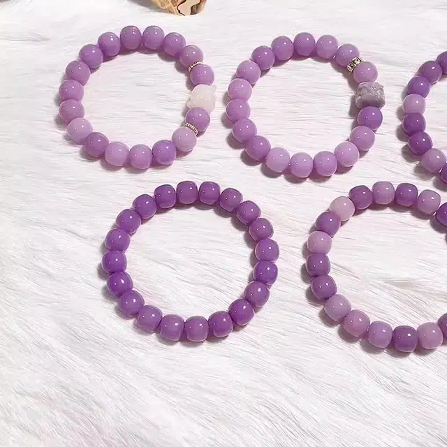 琢玉居 招财纳福 芋泥紫 转运珠 新中式文玩盘玩 简约小清新 菩提根 手串 男女同款情侣款