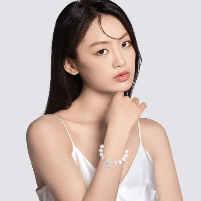 老银坊 蝴蝶结两世欢 新中式古风小众甜美腕链 国风汉服百搭手饰 玻璃猫眼 手串 女款