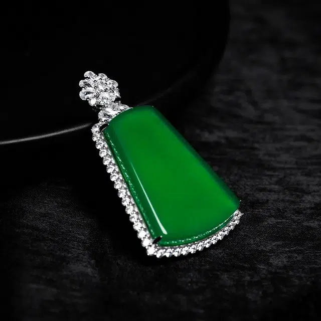 缘钰祥 “静雅素牌”新中式气质百搭 玉髓 项链 男女同款情侣款