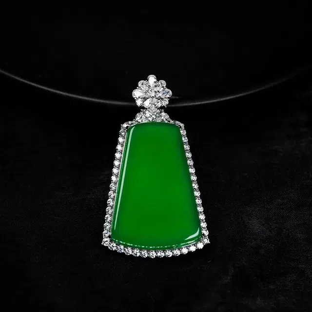 缘钰祥 “静雅素牌”新中式气质百搭 玉髓 项链 男女同款情侣款