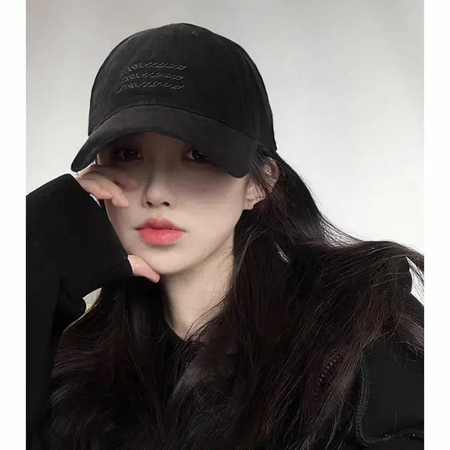 佩洛依 简约大头围显脸小美式高品质刺绣百搭贴布遮阳 聚酯纤维 鸭舌帽 男女同款情侣款
