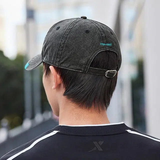 特步 美式复古休闲运动帽潮流时尚百搭遮阳 棉 鸭舌帽 男女同款情侣款