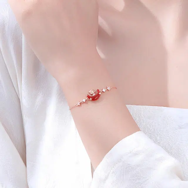 恋朵 蛇年本命年 生肖顺利 星月守护 #好运 玛瑙 手链 女款