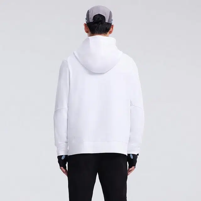 美特斯邦威 百搭简约纯色舒适华夫格连帽卫衣 男款