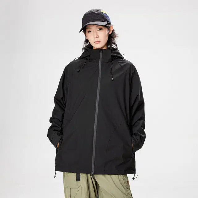 雅鹿  全天候系列 清新纯色系舒适简约百搭登山徒步运动  防水防风防紫外线防静电冲锋衣 男女同款