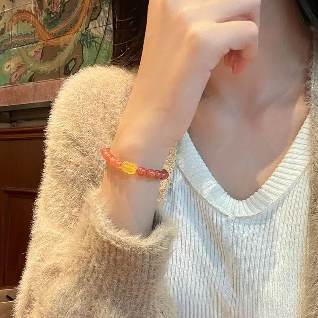 琳琯瑛 新中式国风小众设计高级感轻奢气质好运本命年转运 南红 手串 女款