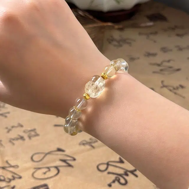 翠雅金楼 招财进宝貔貅 新中式国风有钱花吸金吞金兽事业运爆棚八方来财本命年蛇年好寓意#好运 水晶 手串 男女同款情侣款