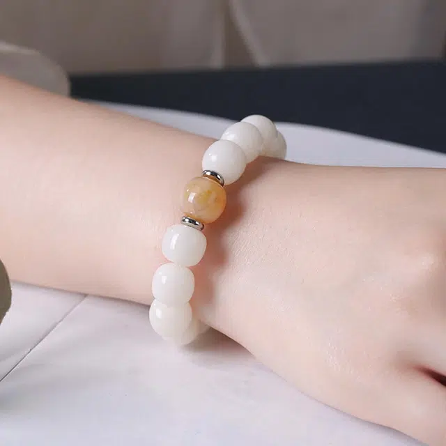 琢玉居 转运珠 盘玩绕指柔 新中式文玩 轻奢风 学生 好运 考研上岸 白玉菩提 手串 男女同款情侣款