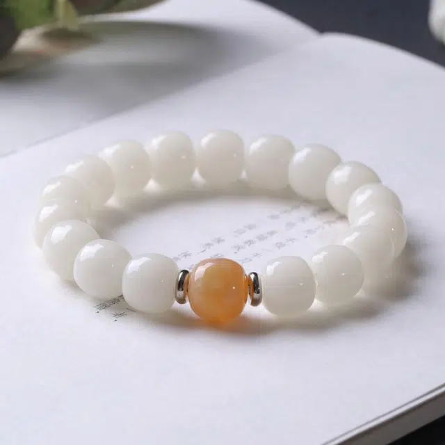 琢玉居 转运珠 盘玩绕指柔 新中式文玩 轻奢风 学生 好运 考研上岸 白玉菩提 手串 男女同款情侣款