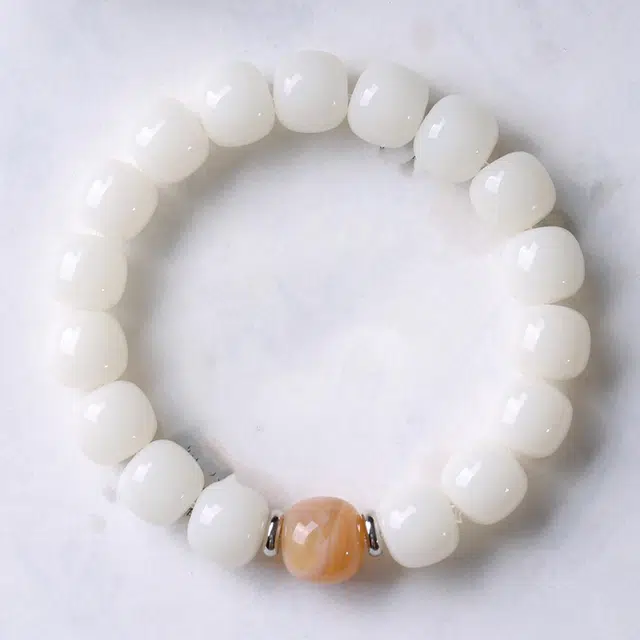 琢玉居 转运珠 盘玩绕指柔 新中式文玩 轻奢风 学生 好运 考研上岸 白玉菩提 手串 男女同款情侣款