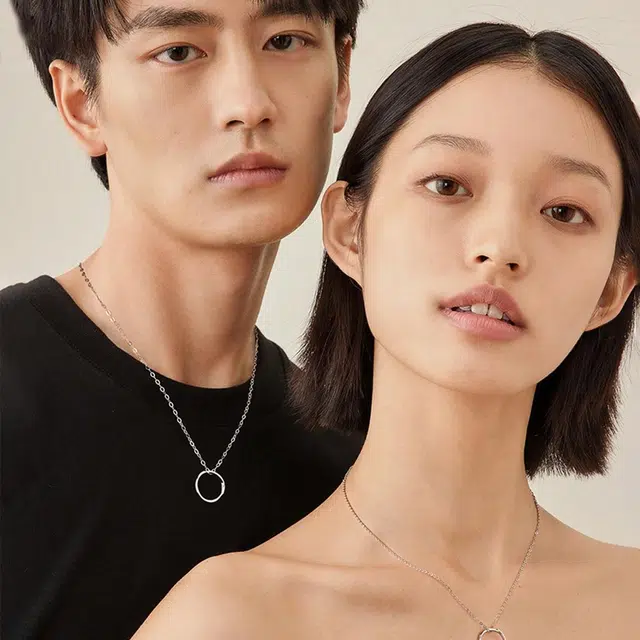 七可 莫比乌斯环轻奢气质甜蜜小众设计感 项链 男女同款情侣款