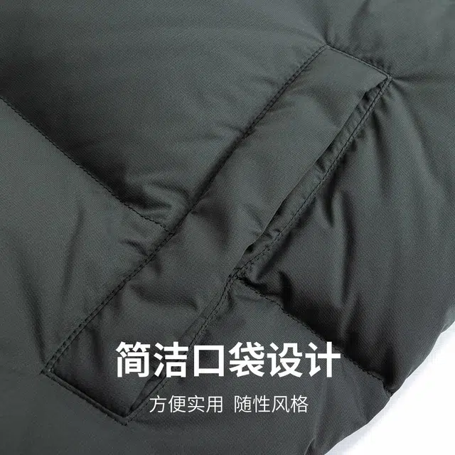 与狼共舞 时尚生活休闲日常百搭保暖加绒纯色羽绒服 男款