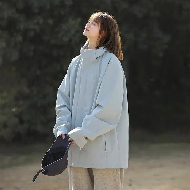 雅鹿  基础款简约纯色时尚百搭  防水防风防紫外线透气冲锋衣 男女同款 以太蓝