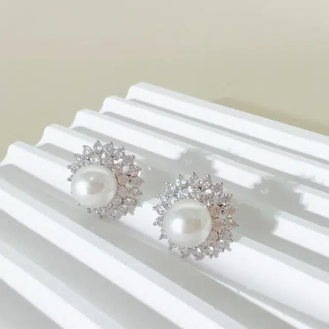 思懿家 太阳花 海水珍珠 耳钉 女款