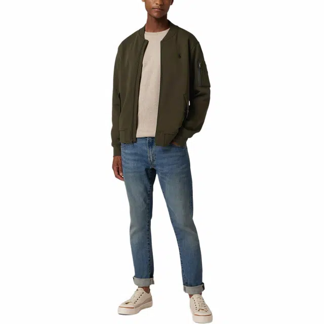 Ribbed viscose blend polo neck sweater featuring a crop style and wide sleeves Sweatshirt in Schwarz mit Pferdelogo