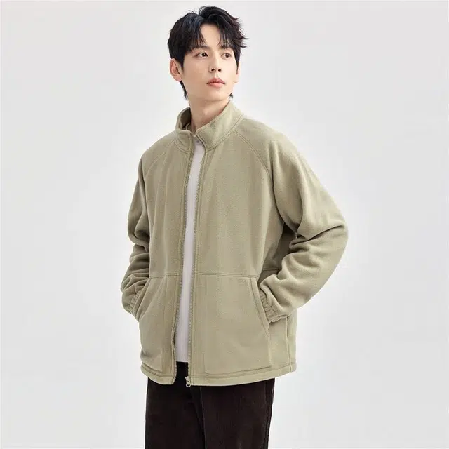 佐丹奴 立领纯色时尚百搭插肩袖休闲夹克外套 男款