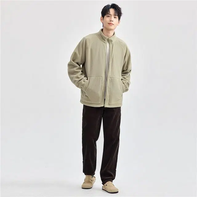 佐丹奴 立领纯色时尚百搭插肩袖休闲夹克外套 男款