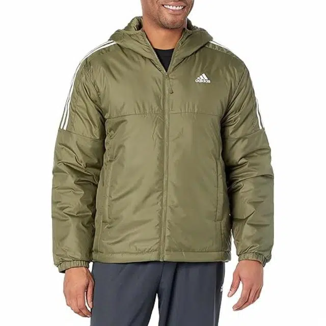 adidas Essentials Insulated Hooded Jacket Logo