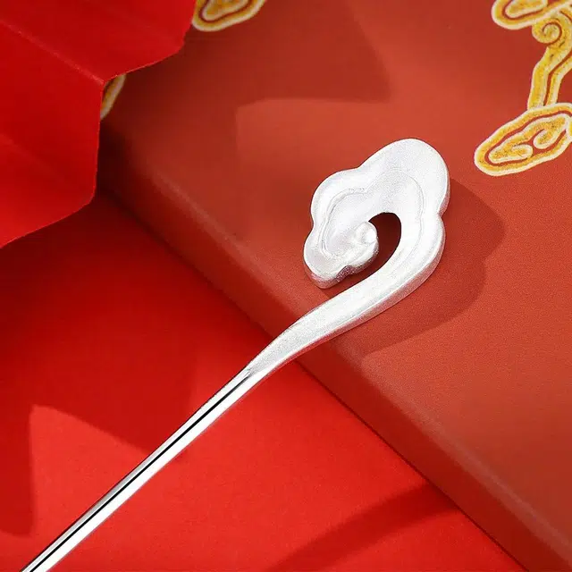妖娆猫 新中式祥云素古风现代简约发钗头饰高级感中国风汉服旗袍盘发 发簪 女款