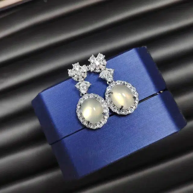 识恩 轻奢复古国风气质民族风汉服优雅小众清冷高级感温婉细腻 玉髓 玉石耳环 女款