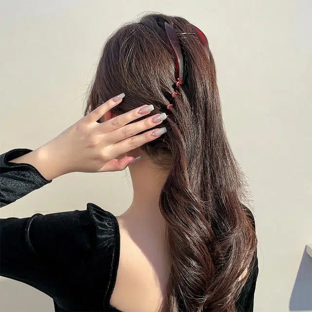 如花梦 适合发量多懒人扎马尾神器 亚克力 发夹 女款