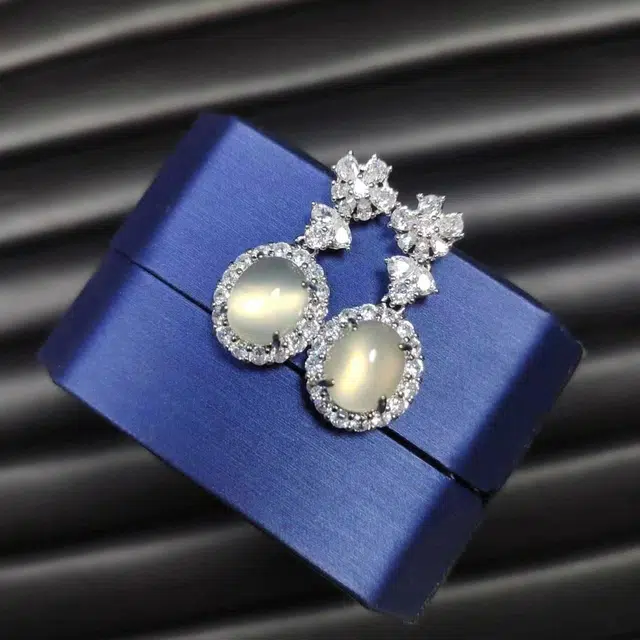 识恩 轻奢复古国风气质民族风汉服优雅小众清冷高级感温婉细腻 玉髓 玉石耳环 女款