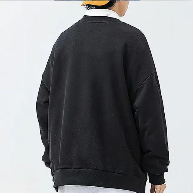 【dme】 宽松纯色字母休闲简约长袖卫衣 男女同款