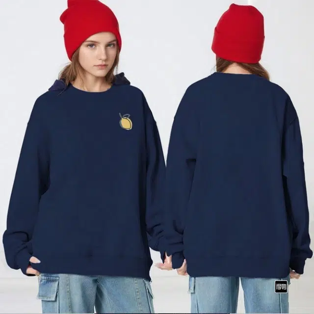 【dme】 宽松纯色字母休闲简约长袖卫衣 男女同款