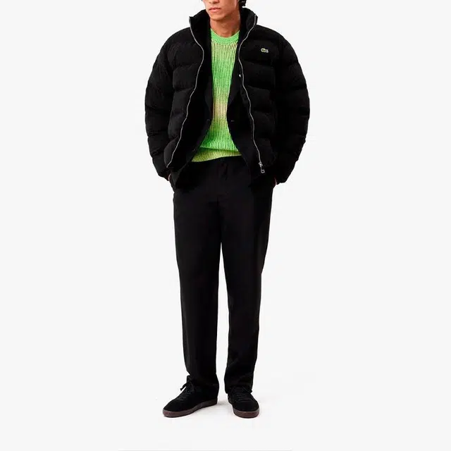 Lacoste Corduroy Zip Jacket Black