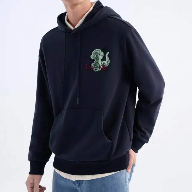九牧王男裤专家 潮流时尚个性百搭舒适运动休闲宽松长袖卫衣 男款