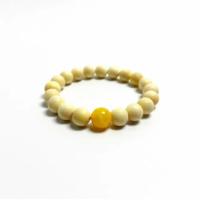 耳玺 [升职考试上岸]新中式国潮复古文艺转运简约小众设计感文玩盘玩佛珠念珠#好运 竹木 木作手串 男女同款情侣款