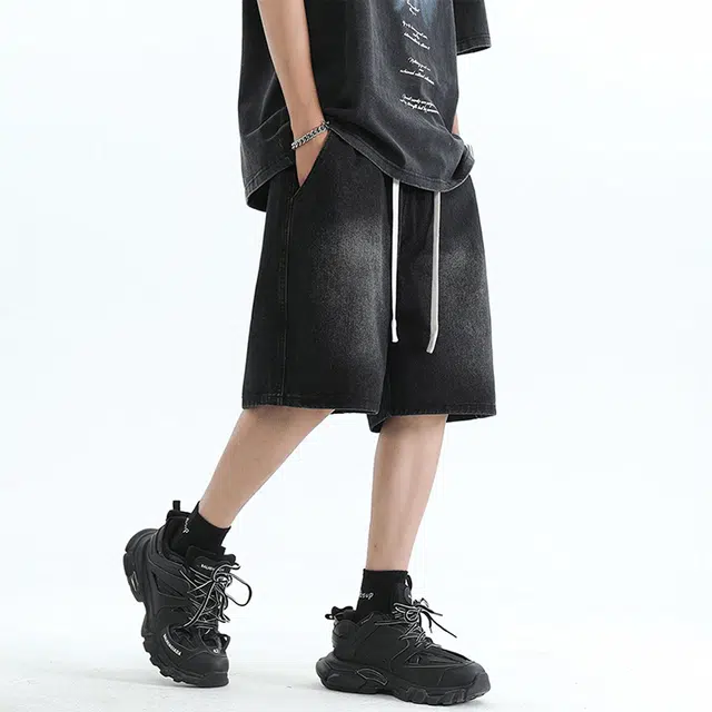 FRQ Vintage Washed Wide Leg Jeans