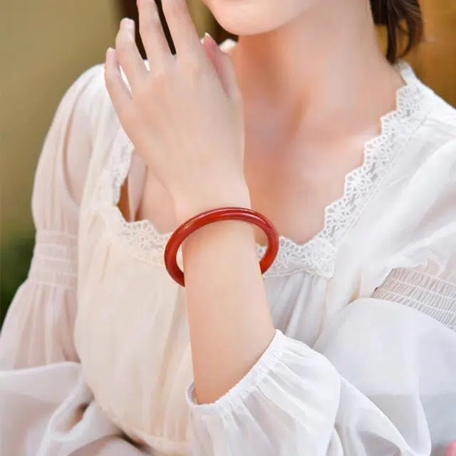 一世倾 大展宏图 新中式国潮复古国风 鸿运当头 招财纳福 小众高级温婉大气显白 汉服旗袍百搭配饰#好运 玛瑙 手镯 男女同款情侣款