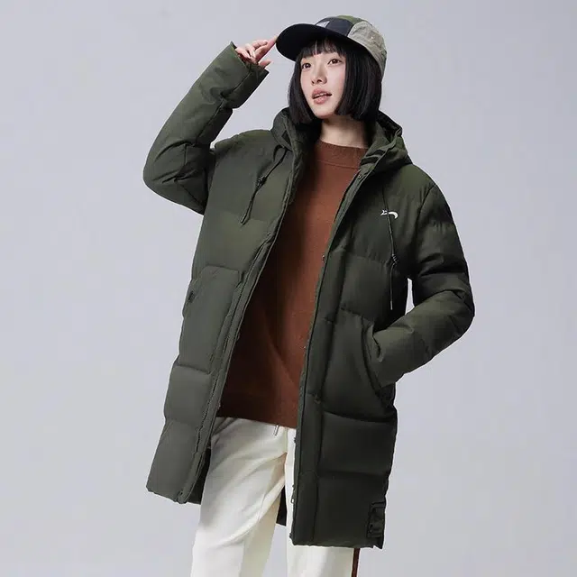 贵人鸟 加厚舒适保暖连帽防风中长款棉服 男女同款