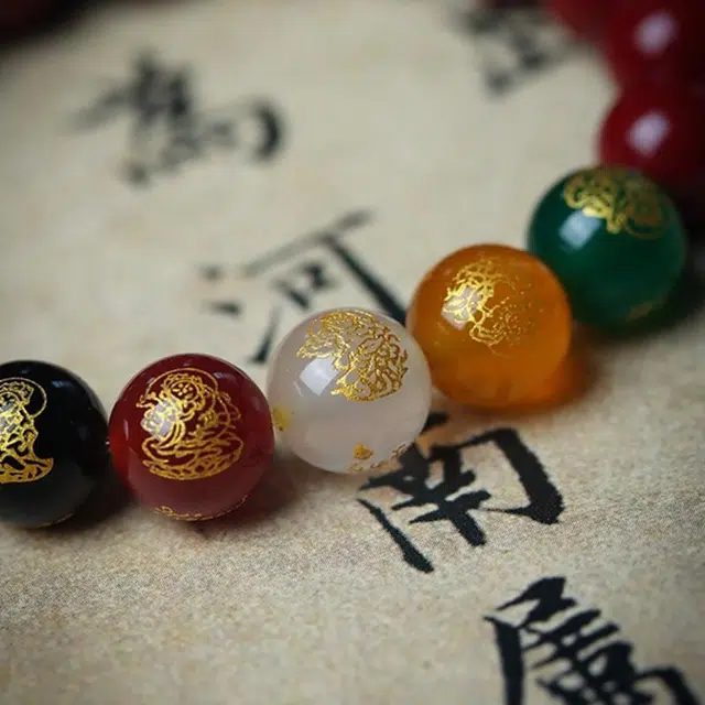乐大师 囯潮复古轻奢紫金五路财神款#好运 朱砂 手串 男女同款情侣款