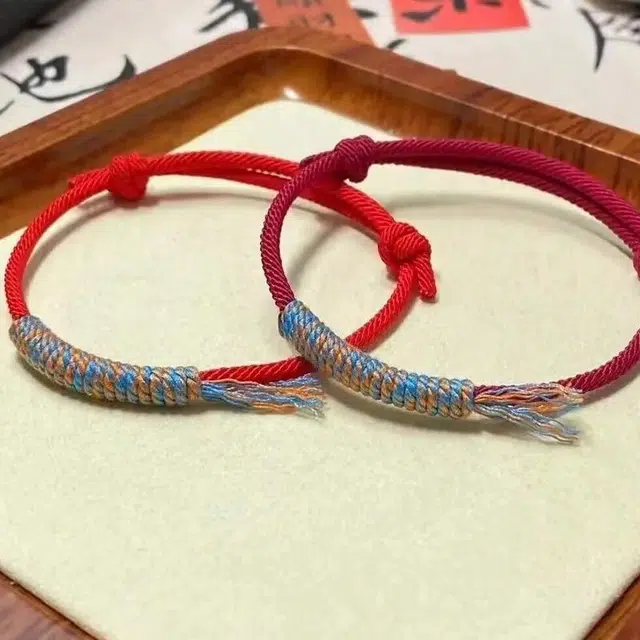 繁花笺 吉祥如意 五彩 大方简约时尚 织物 手绳 男女同款情侣款