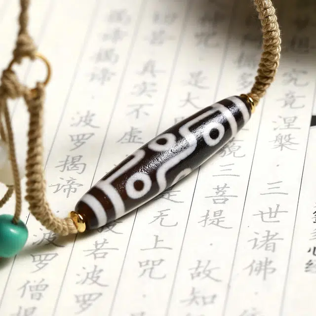 匠锁心玉 九眼天珠 新中式 国潮国风  藏传 小众设计高级感 招财转运 手工编织 吉祥平安 本命守护#好运 玛瑙 项链 男女同款情侣款