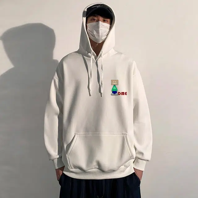 【dme】 创意机器人潮牌休闲连帽长袖卫衣 男女同款