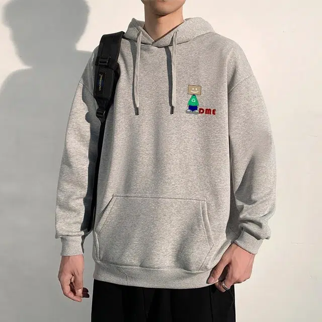 【dme】 创意机器人潮牌休闲连帽长袖卫衣 男女同款