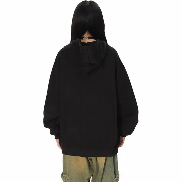 【dme】 吉祥如意国潮高街百搭时尚宽松休闲重磅硬挺连帽卫衣 男女同款