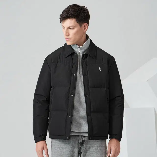 与狼共舞 潮流时尚翻领羽绒服 男款