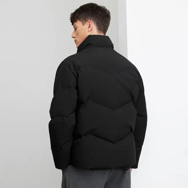 与狼共舞 潮流纯色保暖加绒轻便舒适羽绒服 男款