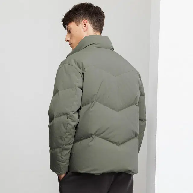 与狼共舞 潮流纯色保暖加绒轻便舒适羽绒服 男款