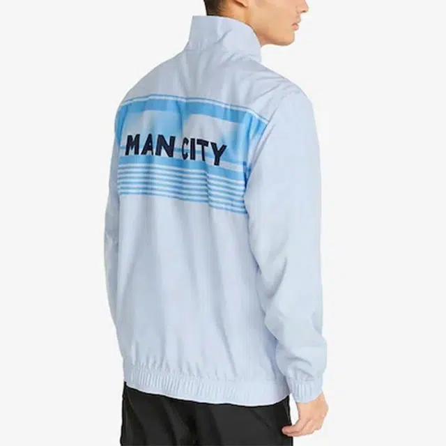 PUMA Mcfc Prematch Jacket Logo